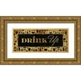 thumbnail image 1 of Grey, Jace 24x12 Gold Ornate Wood Framed with Double Matting Museum Art Print Titled - Drink Up, 1 of 4