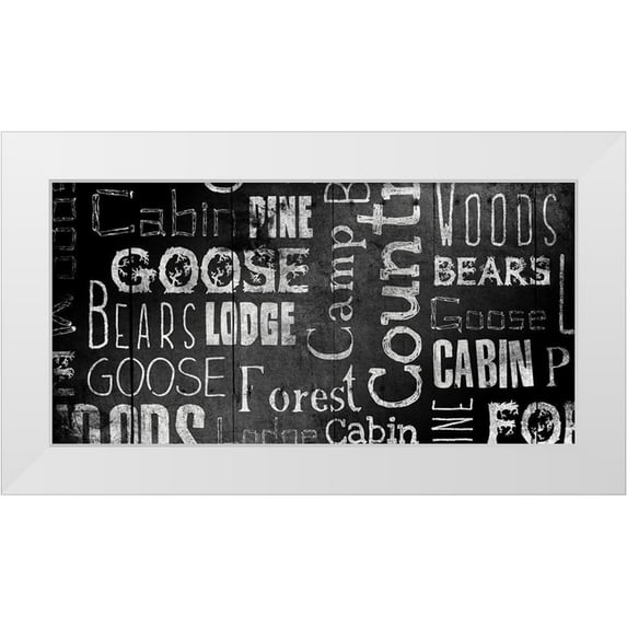 Grey, Jace 24x14 White Modern Wood Framed Museum Art Print Titled - Lodge Words Mate