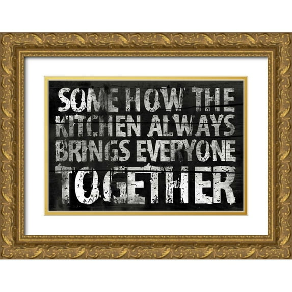 Grey, Jace 24x17 Gold Ornate Wood Framed with Double Matting Museum Art Print Titled - Kitchen 2