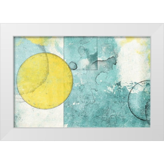 Grey, Jace 24x17 White Modern Wood Framed Museum Art Print Titled - Shape Abstractions