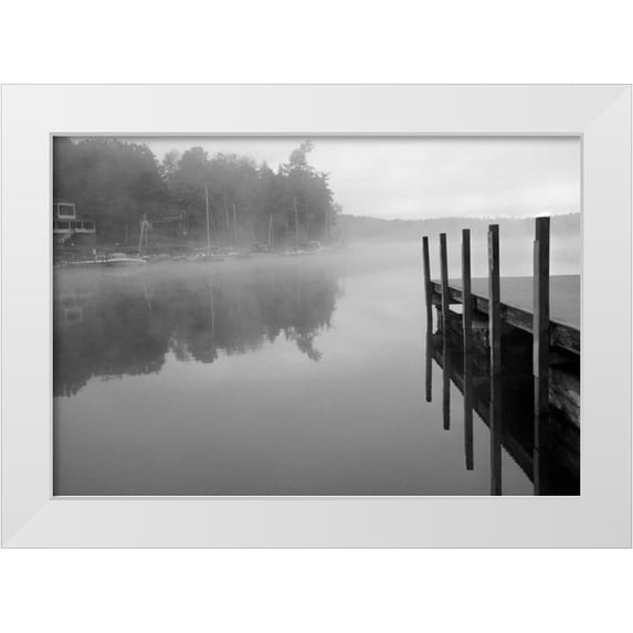 Grey, Jace 24x18 White Modern Wood Framed Museum Art Print Titled - Stillness BW