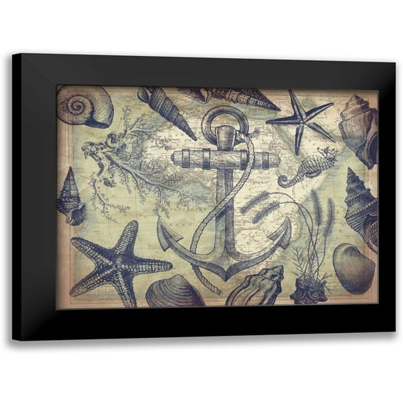 Grey, Jace 24x19 Black Modern Framed Museum Art Print Titled - Nautical map mate