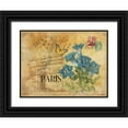 thumbnail image 1 of Grey, Jace 24x19 Black Ornate Wood Framed with Double Matting Museum Art Print Titled - Paris Postcard 8, 1 of 4
