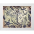 thumbnail image 1 of Grey, Jace 24x19 White Modern Wood Framed Museum Art Print Titled - Nautical map mate, 1 of 4
