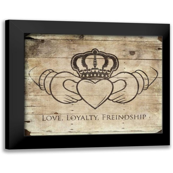 Grey, Jace 24x20 Black Modern Framed Museum Art Print Titled - Love Loyalty Friendship