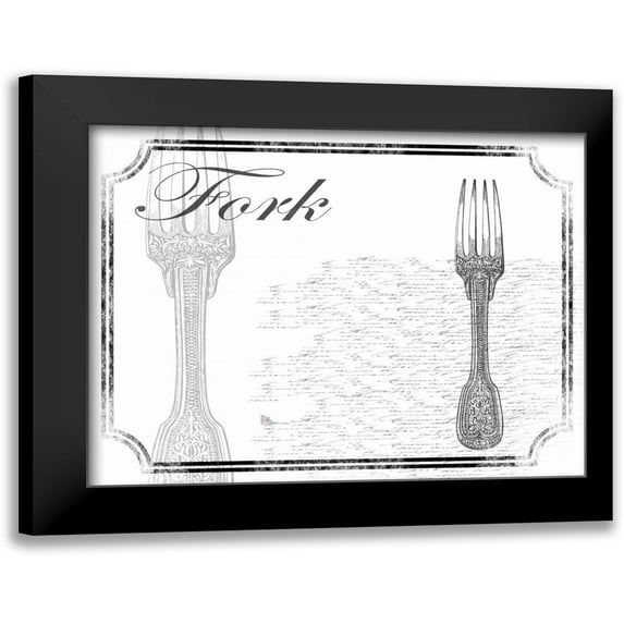 Grey, Jace 24x20 Black Modern Framed Museum Art Print Titled - Simple Fork