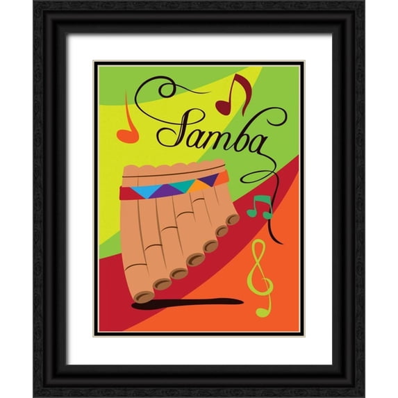 Grey, Jace 25x32 Black Ornate Wood Framed with Double Matting Museum Art Print Titled - Samba