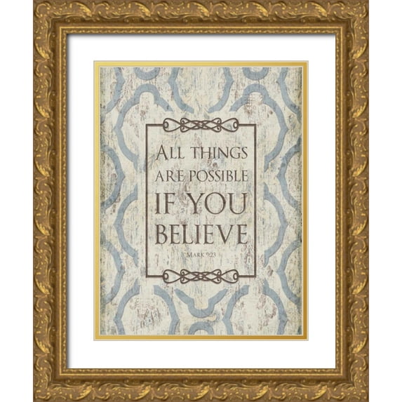 Grey, Jace 25x32 Gold Ornate Wood Framed with Double Matting Museum Art Print Titled - All Things