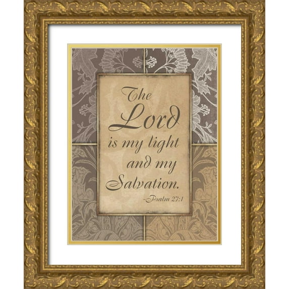 Grey, Jace 25x32 Gold Ornate Wood Framed with Double Matting Museum Art Print Titled - Lord Is My Light V2