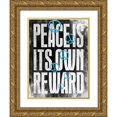 thumbnail image 1 of Grey, Jace 25x32 Gold Ornate Wood Framed with Double Matting Museum Art Print Titled - Peace K, 1 of 4