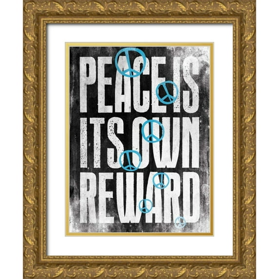 Grey, Jace 25x32 Gold Ornate Wood Framed with Double Matting Museum Art Print Titled - Peace K