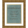 thumbnail image 1 of Grey, Jace 25x32 Gold Ornate Wood Framed with Double Matting Museum Art Print Titled - Philippians 413, 1 of 4