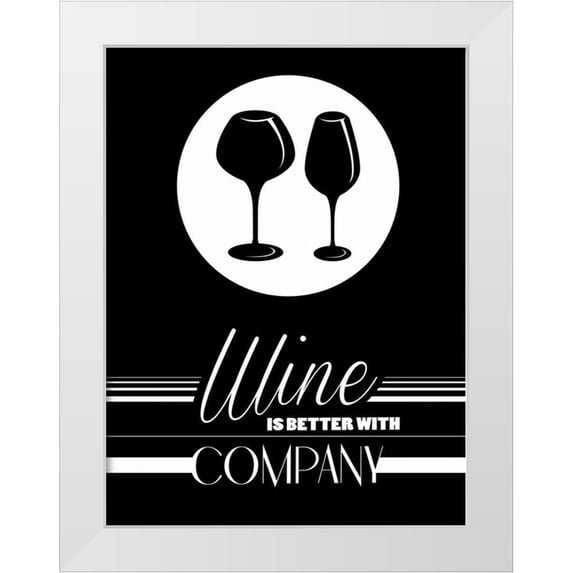 Grey, Jace 25x32 White Modern Wood Framed Museum Art Print Titled - Better Wine II