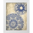 thumbnail image 1 of Grey, Jace 25x32 White Modern Wood Framed Museum Art Print Titled - Coastal Indigo Pattern Third, 1 of 4