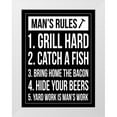 thumbnail image 1 of Grey, Jace 25x32 White Modern Wood Framed Museum Art Print Titled - Mans rules, 1 of 4