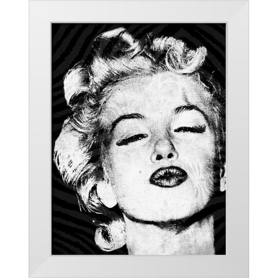 Grey, Jace 25x32 White Modern Wood Framed Museum Art Print Titled - Monroe Text 2