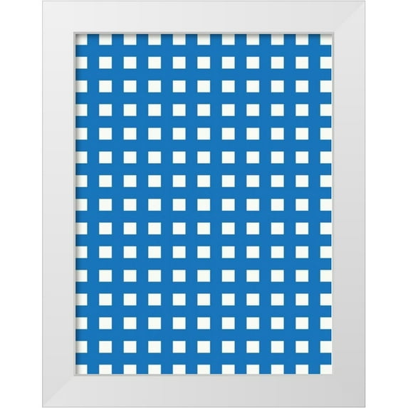 Grey, Jace 25x32 White Modern Wood Framed Museum Art Print Titled - Patterns Blue