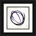 thumbnail image 1 of Grey, Jace 26x26 Black Ornate Wood Framed with Double Matting Museum Art Print Titled - Abstract circle purple, 1 of 4