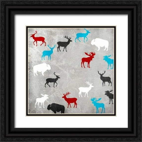 Grey, Jace 26x26 Black Ornate Wood Framed with Double Matting Museum Art Print Titled - All In Together