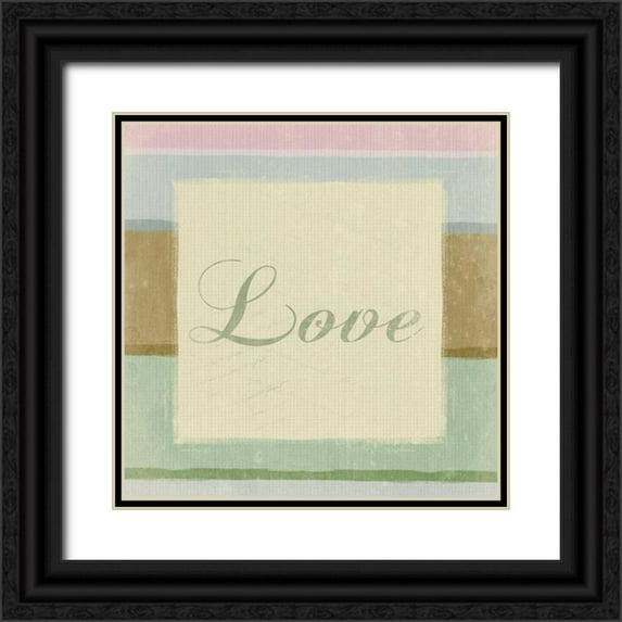 Grey, Jace 26x26 Black Ornate Wood Framed with Double Matting Museum Art Print Titled - Bath Inspirational Love
