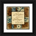 thumbnail image 1 of Grey, Jace 26x26 Black Ornate Wood Framed with Double Matting Museum Art Print Titled - Brighter, 1 of 4