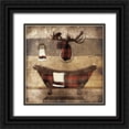 thumbnail image 1 of Grey, Jace 26x26 Black Ornate Wood Framed with Double Matting Museum Art Print Titled - Cabin Bath, 1 of 4