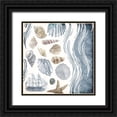 thumbnail image 1 of Grey, Jace 26x26 Black Ornate Wood Framed with Double Matting Museum Art Print Titled - Coastal Waves Mate, 1 of 4