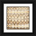 thumbnail image 1 of Grey, Jace 26x26 Black Ornate Wood Framed with Double Matting Museum Art Print Titled - Cream Diamonds, 1 of 4