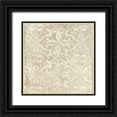 thumbnail image 1 of Grey, Jace 26x26 Black Ornate Wood Framed with Double Matting Museum Art Print Titled - Cream Fence 2, 1 of 4