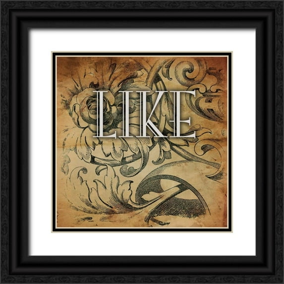 Grey, Jace 26x26 Black Ornate Wood Framed with Double Matting Museum Art Print Titled - Dark Blue Like