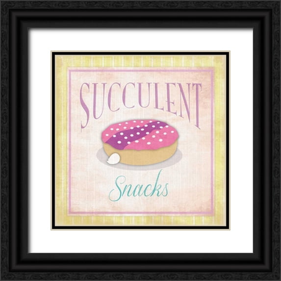 Grey, Jace 26x26 Black Ornate Wood Framed with Double Matting Museum Art Print Titled - Doughnuts 2
