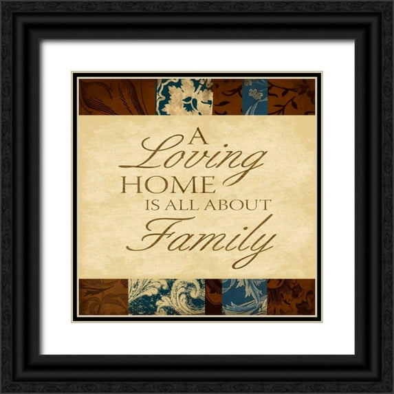 Grey, Jace 26x26 Black Ornate Wood Framed with Double Matting Museum Art Print Titled - Family