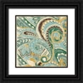 thumbnail image 1 of Grey, Jace 26x26 Black Ornate Wood Framed with Double Matting Museum Art Print Titled - Floral Sea Two, 1 of 4