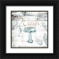 thumbnail image 1 of Grey, Jace 26x26 Black Ornate Wood Framed with Double Matting Museum Art Print Titled - Golden Coastal Sink, 1 of 4