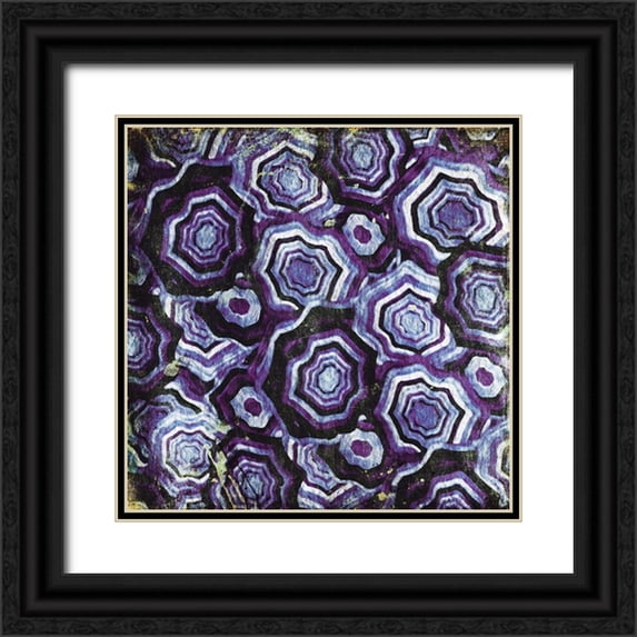 Grey, Jace 26x26 Black Ornate Wood Framed with Double Matting Museum Art Print Titled - Mix Of Purple Chips