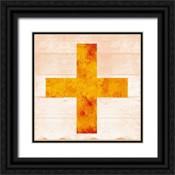 Grey, Jace 26x26 Black Ornate Wood Framed with Double Matting Museum Art Print Titled - SHIFT KEY +