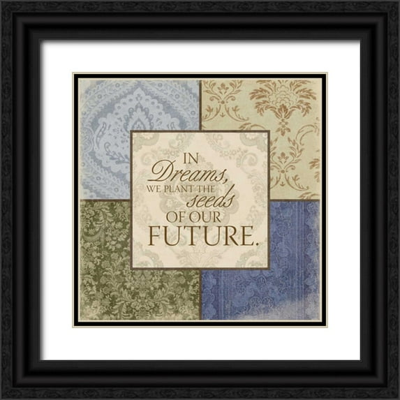 Grey, Jace 26x26 Black Ornate Wood Framed with Double Matting Museum Art Print Titled - Seeds of the future