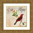 thumbnail image 1 of Grey, Jace 26x26 Gold Ornate Wood Framed with Double Matting Museum Art Print Titled - Bird 3, 1 of 4