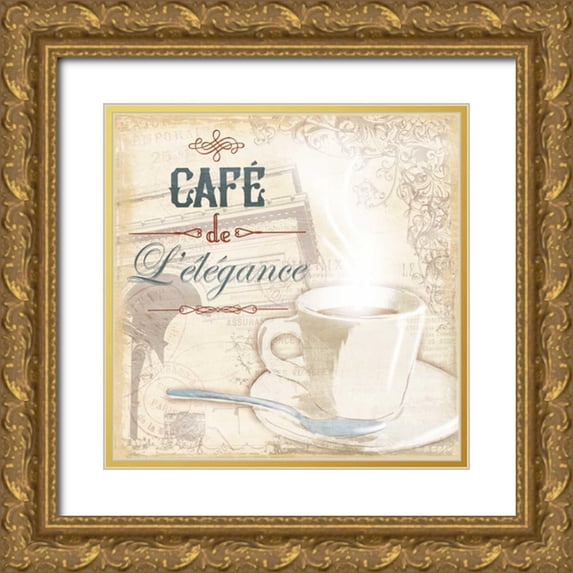 Grey, Jace 26x26 Gold Ornate Wood Framed with Double Matting Museum Art Print Titled - Cafe Lelegance