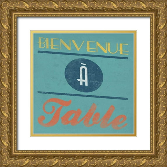 Grey, Jace 26x26 Gold Ornate Wood Framed with Double Matting Museum Art Print Titled - Enjoy French