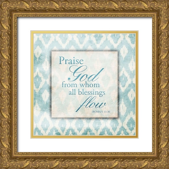 Grey, Jace 26x26 Gold Ornate Wood Framed with Double Matting Museum Art Print Titled - God Flow