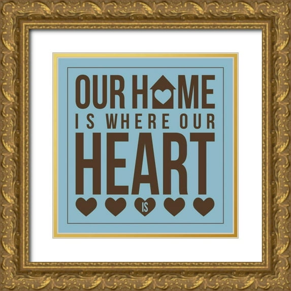 Grey, Jace 26x26 Gold Ornate Wood Framed with Double Matting Museum Art Print Titled - Home 6