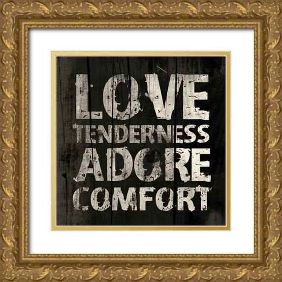 Grey, Jace 26x26 Gold Ornate Wood Framed with Double Matting Museum Art Print Titled - Love