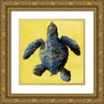 thumbnail image 1 of Grey, Jace 26x26 Gold Ornate Wood Framed with Double Matting Museum Art Print Titled - Map Turtle Y Indigo, 1 of 4