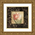 thumbnail image 1 of Grey, Jace 26x26 Gold Ornate Wood Framed with Double Matting Museum Art Print Titled - Triflora Framed 2, 1 of 4