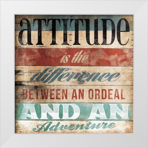 Grey, Jace 26x26 White Modern Wood Framed Museum Art Print Titled - Attitude