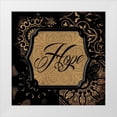 thumbnail image 1 of Grey, Jace 26x26 White Modern Wood Framed Museum Art Print Titled - Black gold hope, 1 of 4