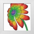 thumbnail image 1 of Grey, Jace 26x26 White Modern Wood Framed Museum Art Print Titled - Bright Fun Time Flower, 1 of 4