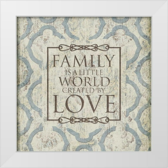 Grey, Jace 26x26 White Modern Wood Framed Museum Art Print Titled - Family Love