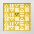 thumbnail image 1 of Grey, Jace 26x26 White Modern Wood Framed Museum Art Print Titled - Pattern mate gray yellow, 1 of 4